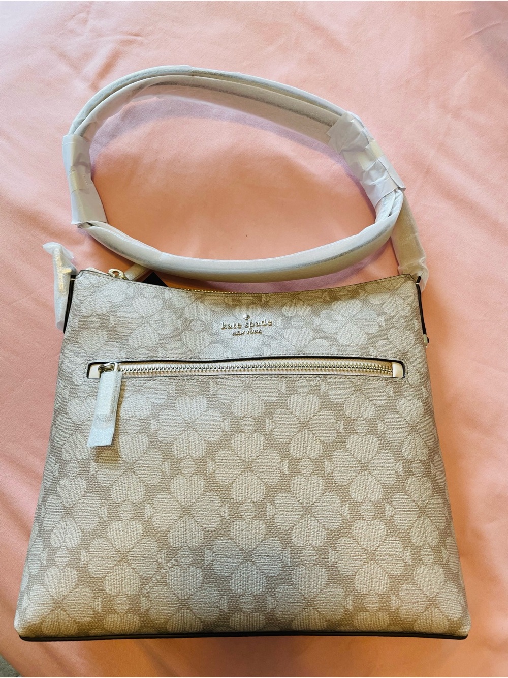 kate spade Cream Floral-Print Crossbody Bag